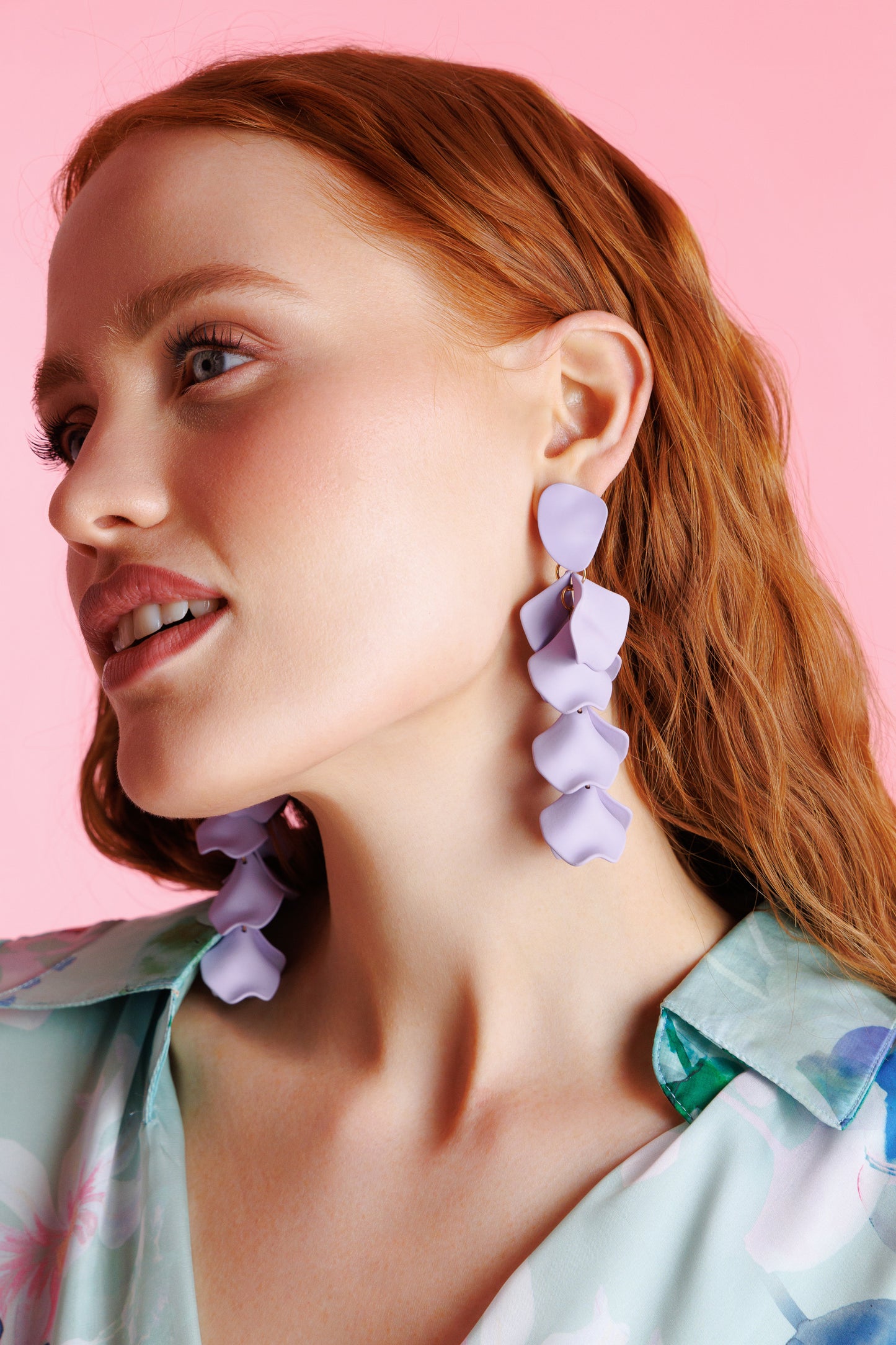 Lilac dangle earrings