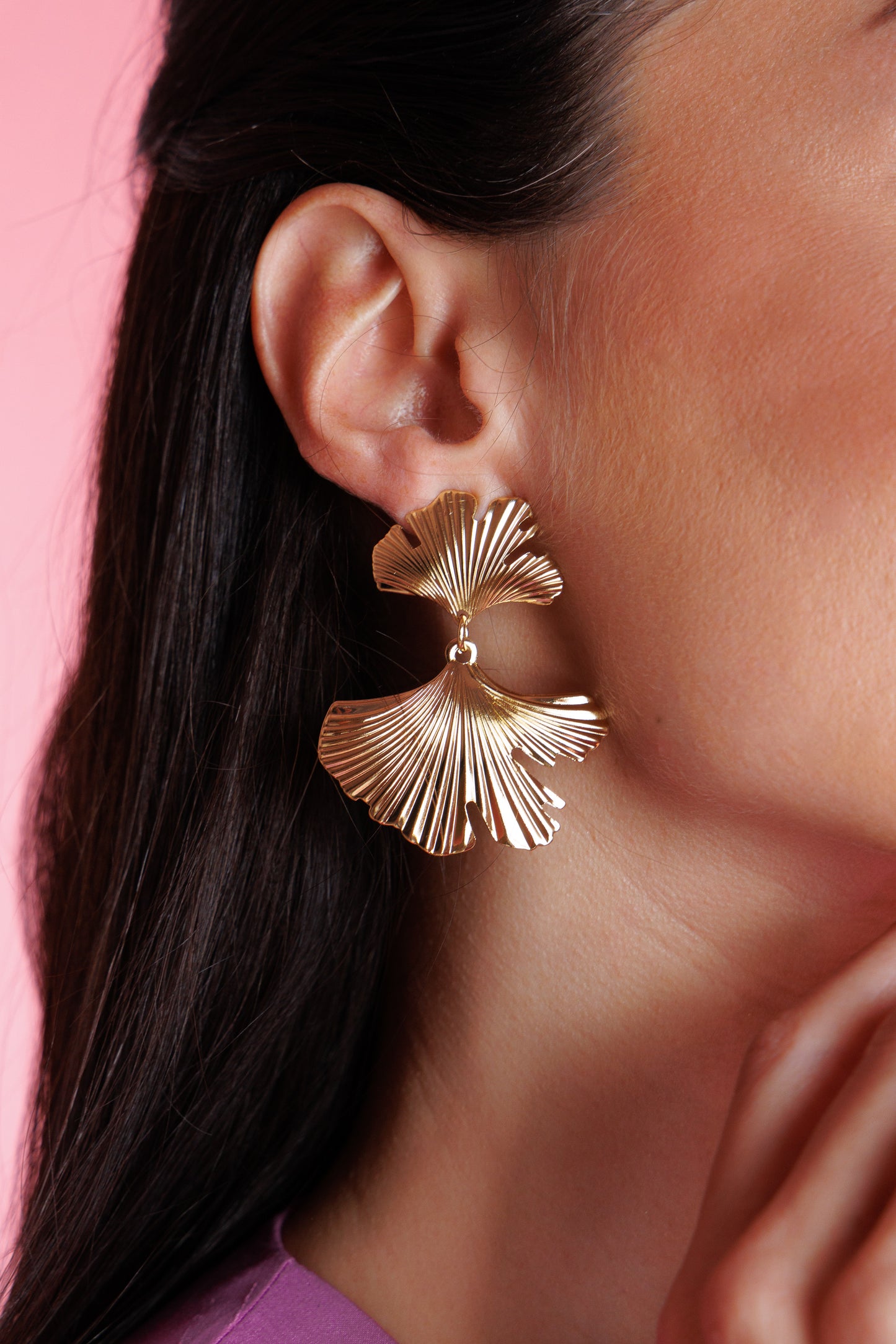 Golden Art Deco earrings